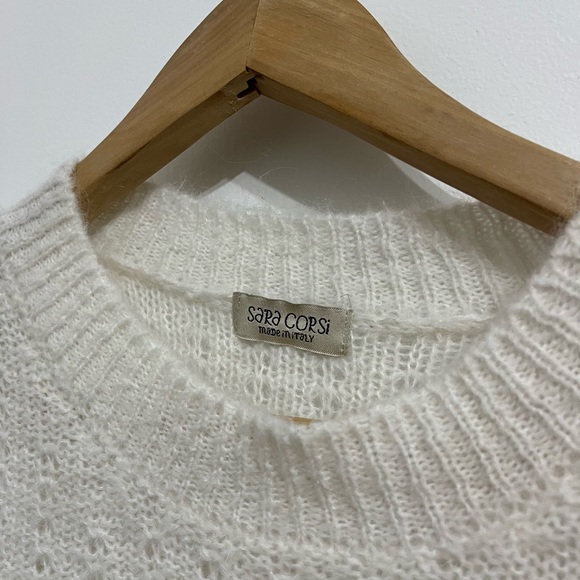 Sara Corsi Italian Off-White sweater, wool and mohair blend - Picture 5 of 6